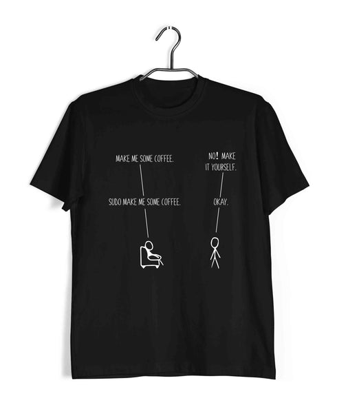 NERD GEEK Engineering Coding THE POWER OF SUDO LINUX Custom Printed Graphic Design T-Shirt for Men